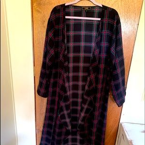 L&B black checked cardigan L